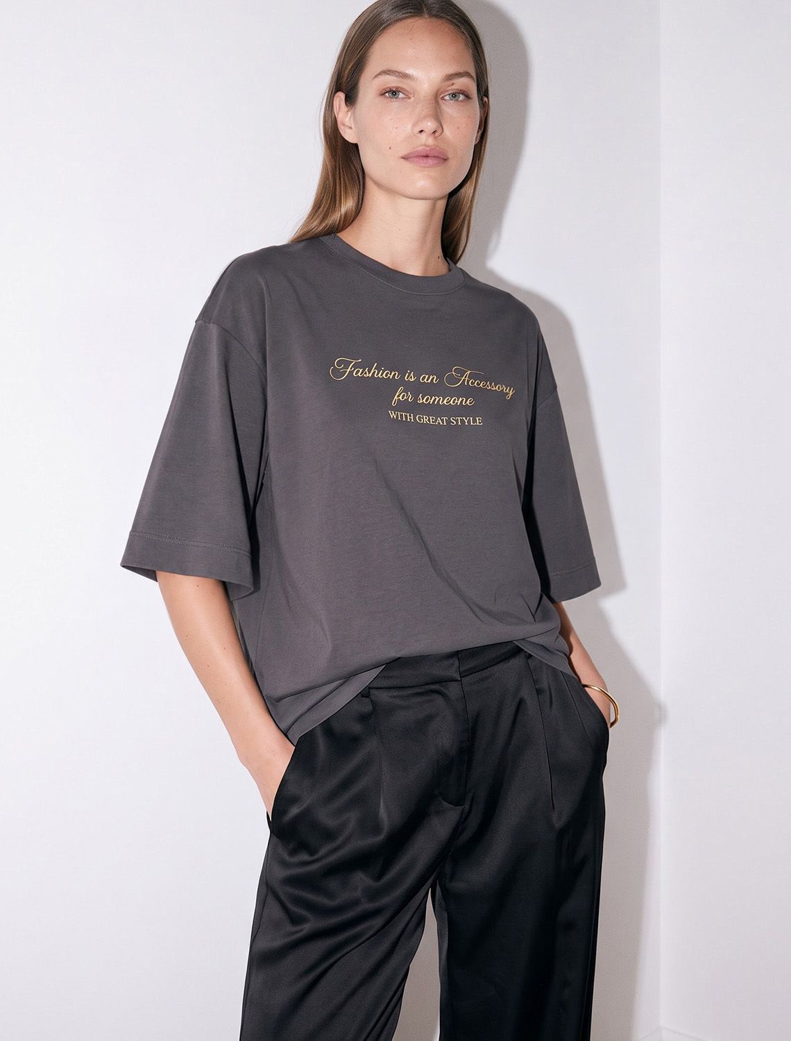 Футболка женская серый_fashion