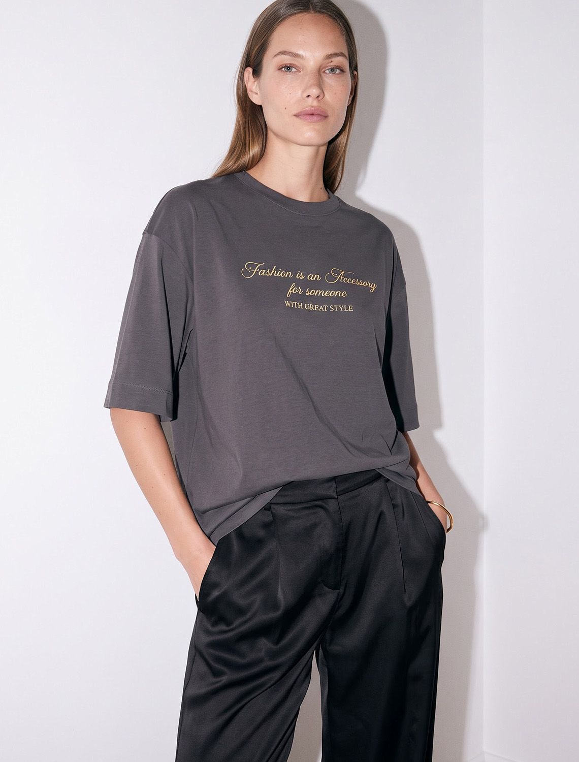 Футболка женская серый_fashion