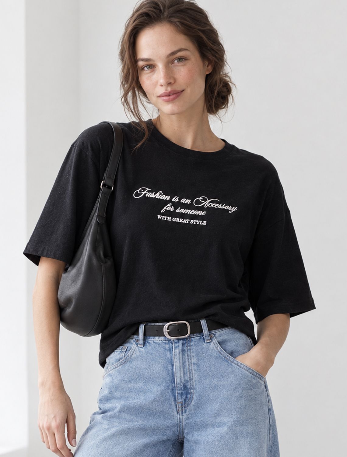 Футболка женская черный_fashion